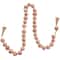 5ft. Paper Mache Round Distressed Beaded Garland with Tassel